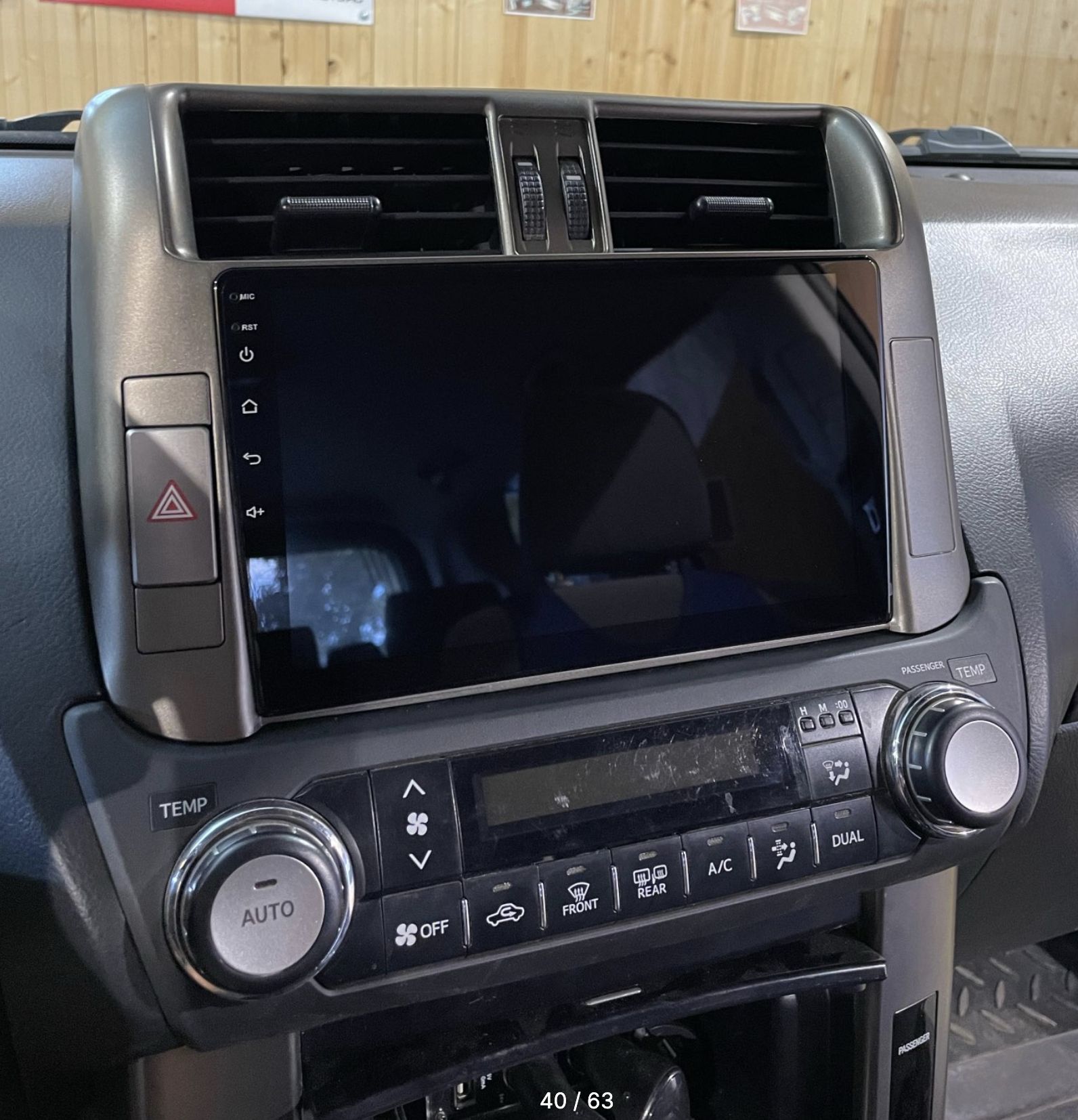 TS105, память 8/128гб для TOYOTA PRADO 150 (2009-2013), Android магнитола, Рамка серая