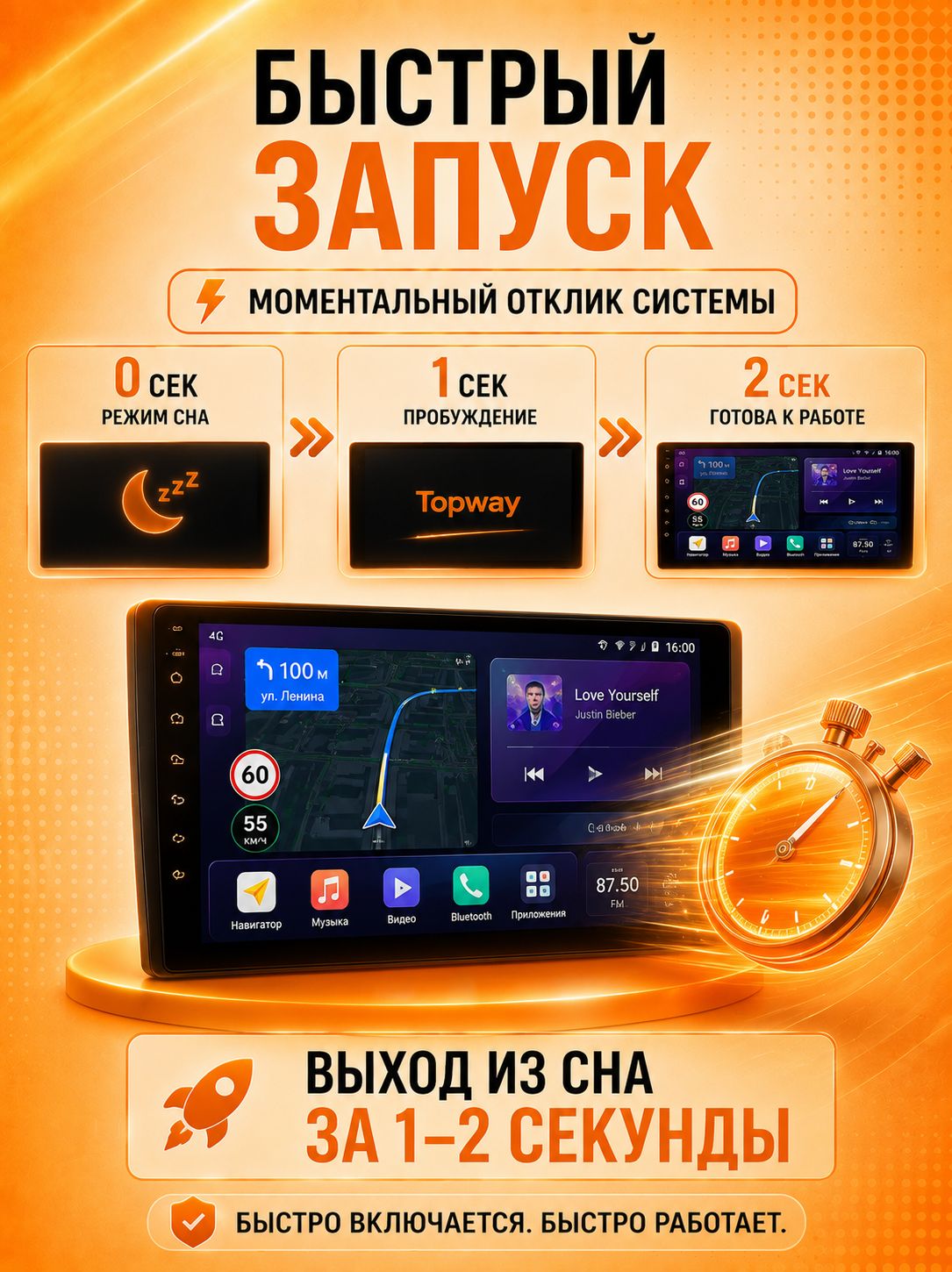 8 ядер TS105, 8гб+128гб, экран 2К, для MAZDA 6 (2012-2015), Андроид автомагнитола с Carplay и Android auto