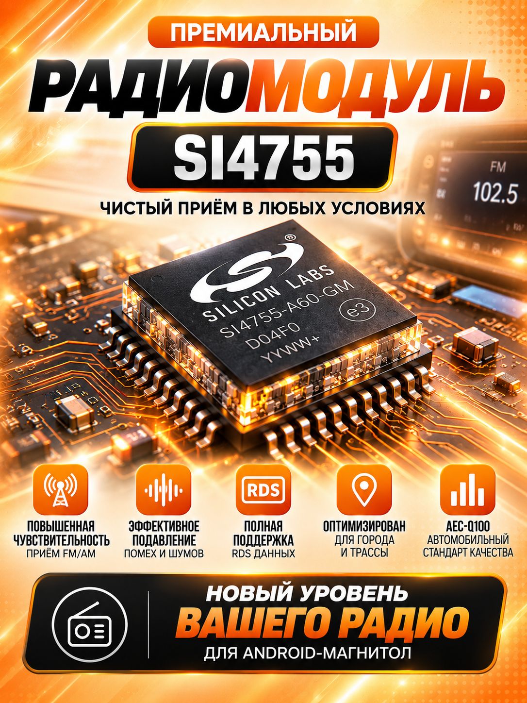 4гб+64гб с DSP для HYUNDAI I40 (2011-2017), Андроид магнитола с CarPlay и Android Auto, GPS и ГЛОНАСС