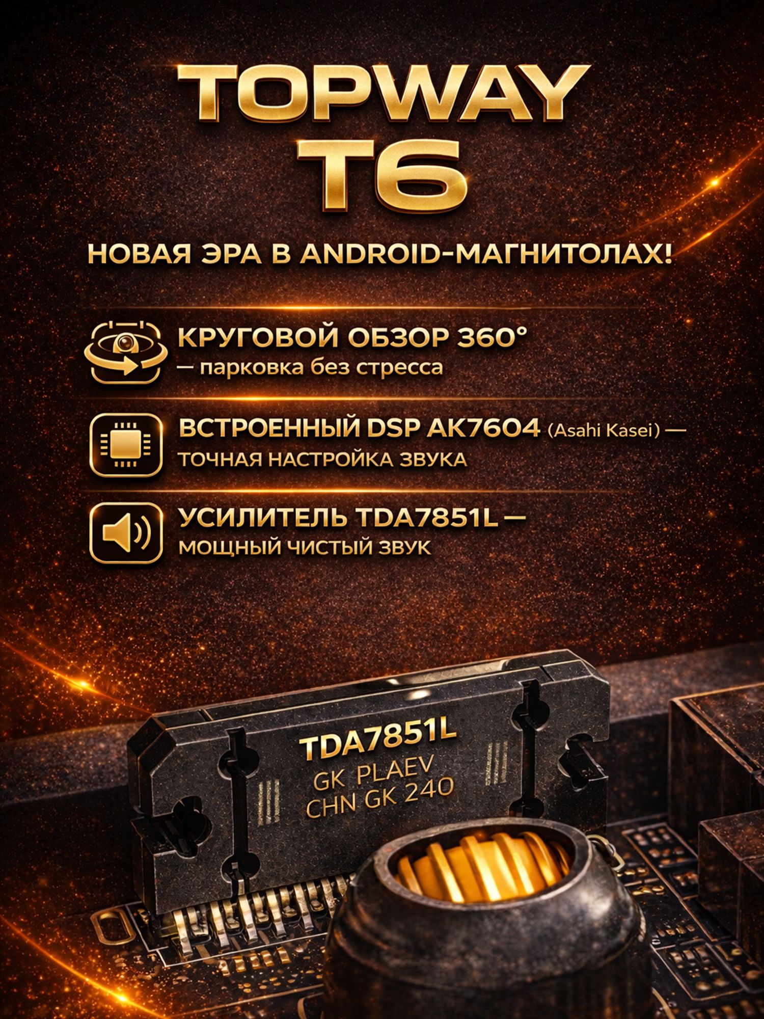 Штатная магнитола Андроид 9 для SSANGYONG ACTYON (2013-2016), 4/64гб, DSP, 360 обзор, беспроводной CarPlay и Android Auto, GPS и ГЛОНАСС